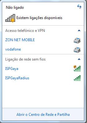 Como configurar a rede wireless do ISPGayaRadius no Windows Vista ou Windows 7? 1.