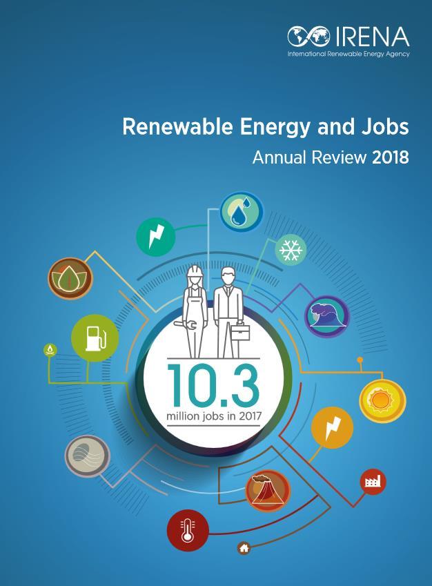 O Seguro inserido na transição da sociedade para a economia de baixa emissão de carbono Energias Renováveis Renewable Energy and Jobs (2018)