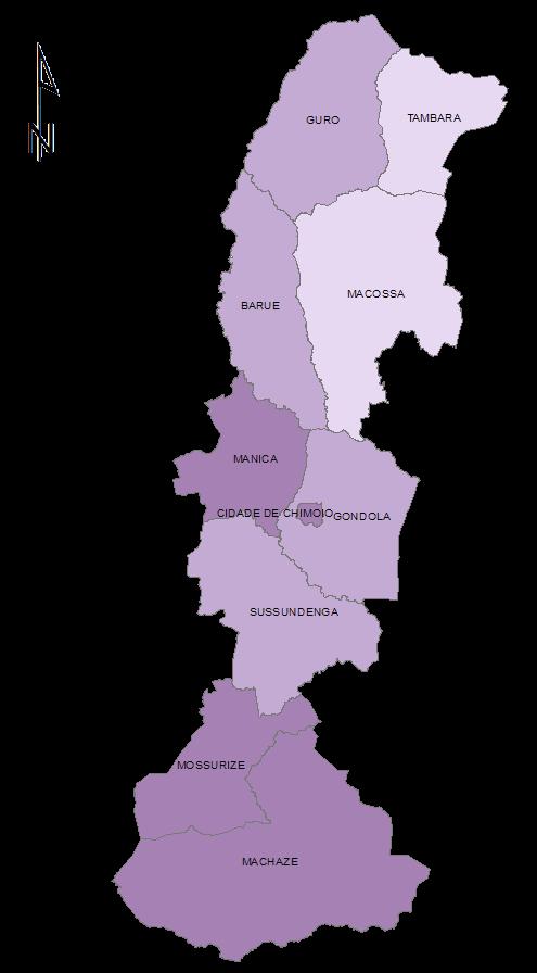 IDADE MÉDIA AO PRIMEIRO CASAMENTO POR DISTRITO, MULHERES - PROVÍNCIA DE MANICA 1997 E 2007 1997 2007 Nota: Idade média ao primeiro casamento calculada indirectamente a partir da proporção de