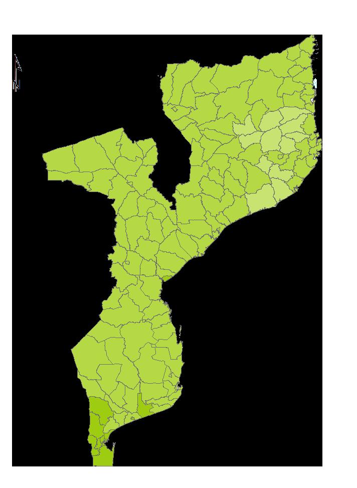 IDADE MÉDIA AO PRIMEIRO CASAMENTO POR DISTRITO, HOMENS-MOÇAMBIQUE 1997 E 2007 1997 2007 Nota: Idade média ao primeiro casamento calculada indirecctamente a partir da proporção de solteiros