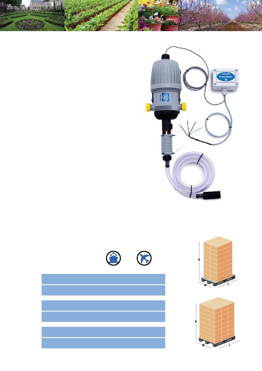 Sistema PulseRite Sistema de transmissão de pulsos O sistema permite a todos os controladores de irrigação profissionais mais comuns do mercado, recolher dados relativos ao volume de fertilizante ou