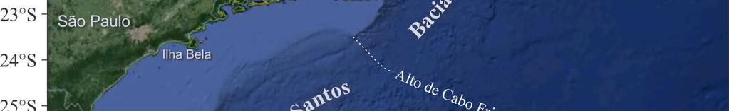 Santos, com sedimentação predominante de carbonatos biogênicos devido ao pouco aporte fluvial (ALVES; PONZI, 1984; VALENTIN,