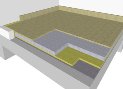 A ideia principal da laje flutuante é isolar a estrutura do edifício das vibrações geradas pelo impacto no piso.