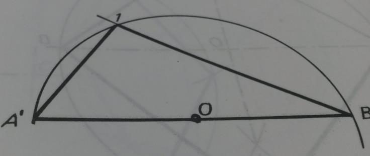Construir um triângulo retângulo conhecendo-se a hipotenusa AB e o lado menor CD A B C D Solução: Faça a reta A B, igual à hipotenusa dada AB.