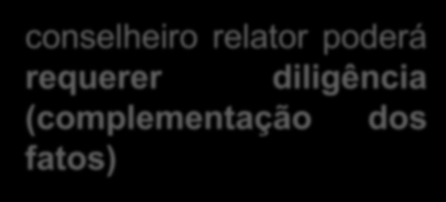 conselheiro relator analisará os autos e