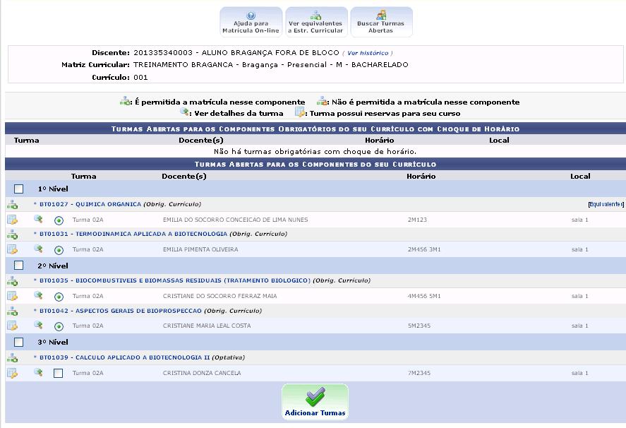 DISCENTE FORA DE BLOCO