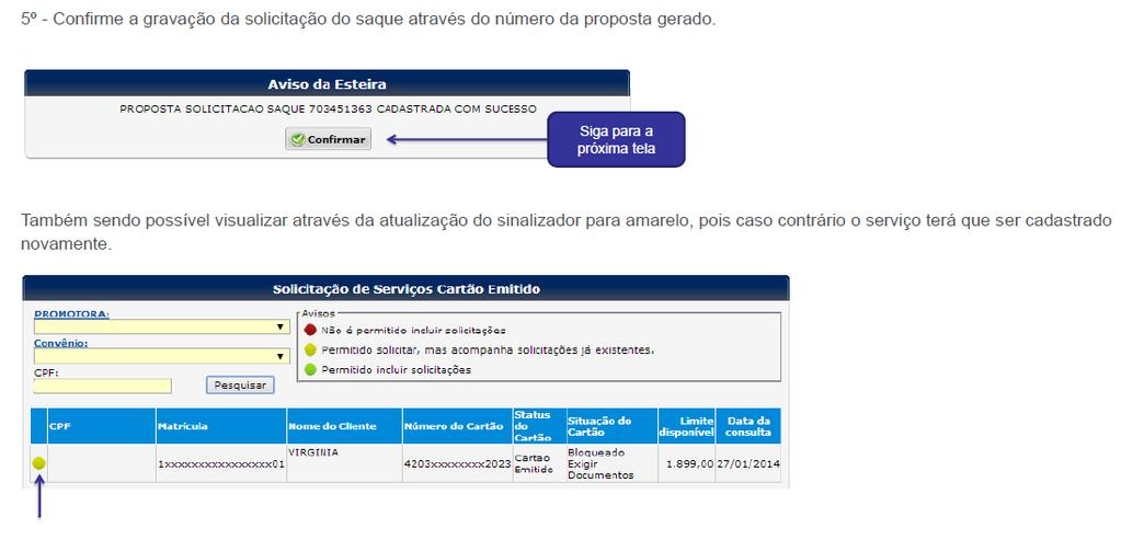 Confirmação Solicitação de