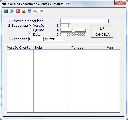 Configuração da Pesquisa PPK Você tem a