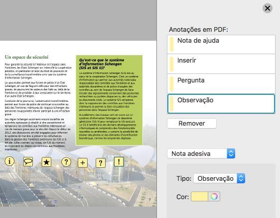 Readiris 17 - User Guide Nota adesiva A anotação de nota adesiva aparece como ícone na página de um documento. Ao clicar uma vez no ícone, é apresentada uma janela com o conteúdo de texto.