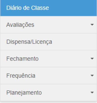 Sobre as ferramentas digitais: Secretaria Escolar Digital (SED) A SED disponibiliza na categoria Diário de Classe (imagem abaixo) para os perfis de professor, equipe gestora da escola e Diretorias de