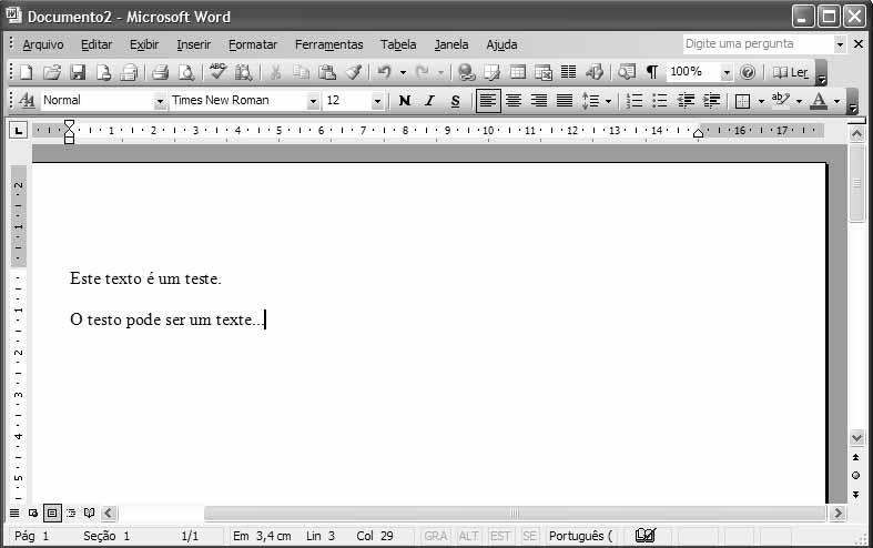 230. (UERN Técnico Nível Superior 2010) Considerando a figura acima, que apresenta uma janela do Microsoft Word 2007 com um documento em processo de edição, assinale a opção correta.