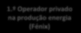 º Operador privado na produção energia (Fénix) 2008 2012 2013 2014 2015 Em 2016/2017: Mercado com maior crescimento do Grupo com