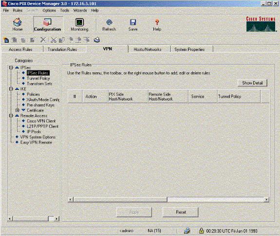 Independentemente da outra configuração geral no CLI do PIX para alcançá-lo através da relação do ethernet0, use os comandos http server enable e http server <local_ip> <mask> <interface> onde o