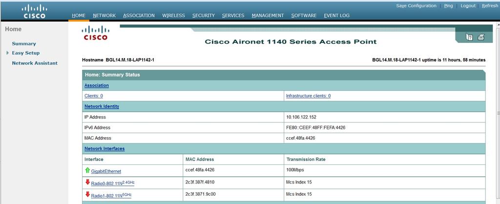 Você pode usar o acesso da interface gráfica de usuário (GUI) do acesso de Aironet ou do comando line interface(cli) de Aironet para executar as alterações de configuração.