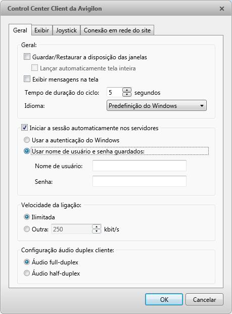 ACC5 Cre Figura A. Caixa de diálg Cnfigurações d Cliente Salvar/restaurar layut da janela: marque essa caixa de seleçã se quiser que aplicativ se lembre de suas preferências de layut.