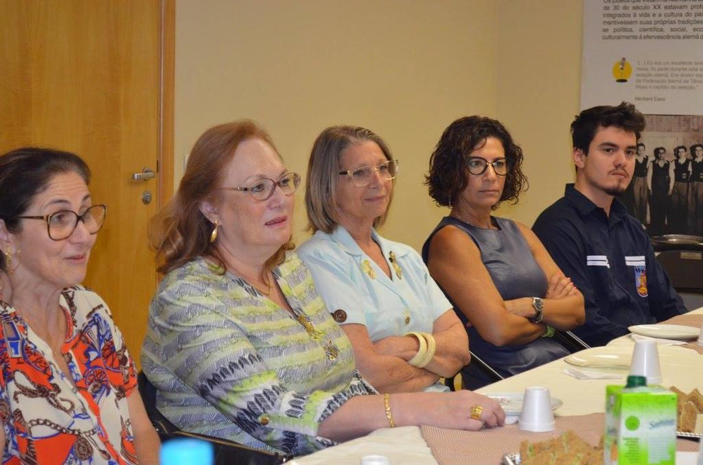 Mendel Liberow Sheila Schull, Suzete Zylbersztejn, Miriam Katz, Denise Turkienicz, representante do Betar PRÓXIMOS EVENTOS A Na'amat também é para as