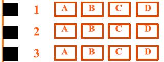 Caderno de Questões contém 40 questões, constituídas com quatro alternativas (A, B, C, D) e uma única resposta correta.