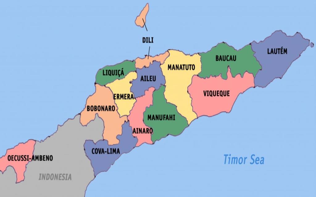 DADOS GERAIS DE TIMOR-LESTE Timor-Leste está localizado no Sudoeste Asiático. Situa-se a cerca de 550 Km ao Norte da Austrália, sendo a mais oriental das ilhas do arquipélago malaio.