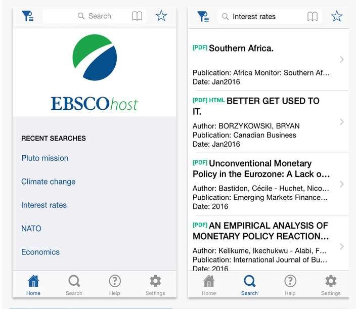 EBSCOhost mobile Usa tecnologia de identificação de