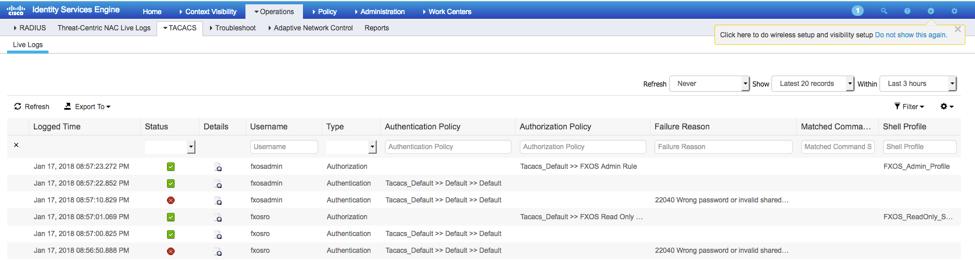 Troubleshooting A fim debugar a autenticação de AAA e a autorização execute os comandos seguintes nos FXO CLI.