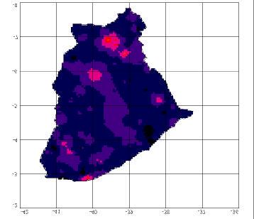 Os dados de solos coletados pela EMBRAPA foram incorporados à base de dados do Projeto RADAMBRASIL e transferidos para um SIG, conforme pode ser visto na Figura