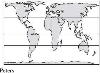 os planisférios de Mercator e de Peters são atualmente os mais utilizados.