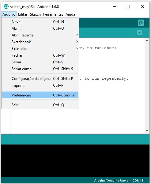 4 Software Para a programação do NodeMCU, foi utilizado o software Arduino versão 1.8.3.