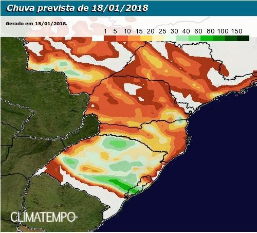 Dados Meteorológicos Tempo com instabilidades por todo o estado, com precipitações previstas em