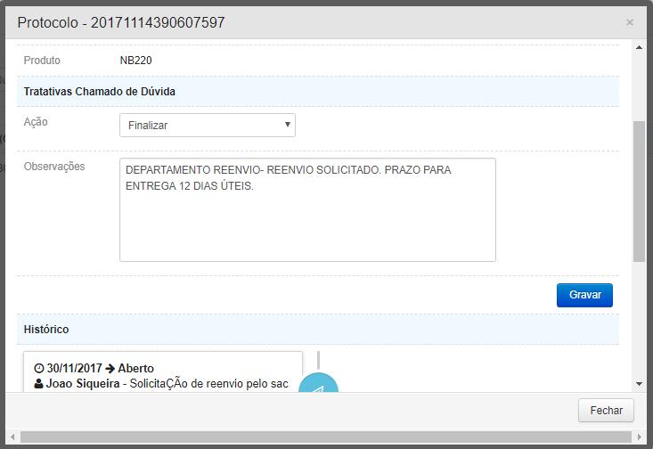 Tratando os casos Controle de Liberação Insira no GOL o protocolo para dar