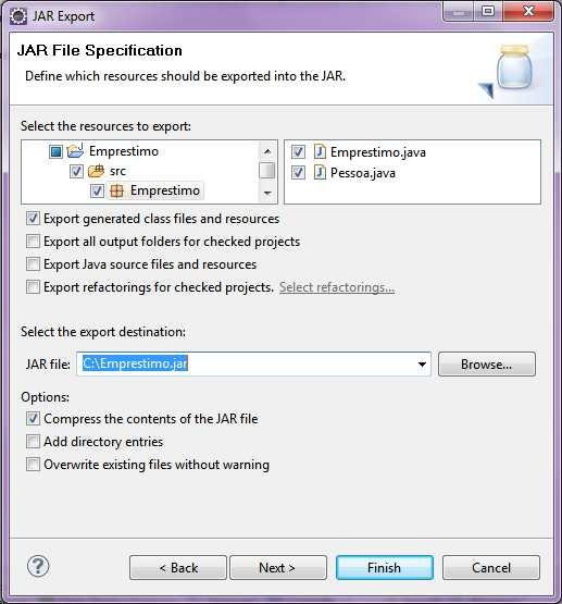 20 Figura 5 - Exportação de classes para arquivo JAR no Eclipse Para importar arquivos JAR no Drools Guvnor, utiliza-se a opção Upload POJO Model JAR no menu Create New, são informados o nome e