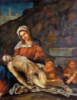 cabral moncada leilões Q página 170 927 PIETÀ, óleo sobre tela, escola