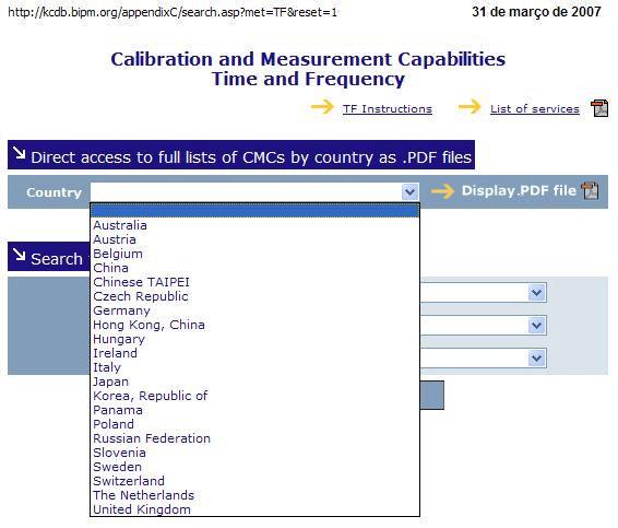 68 Site CMC TF 69: Arquivos de CMC estão disponíveis para vários países,