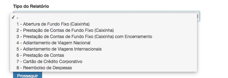 2.1.2 Submetendo um novo relatório (cont.) Após o preenchimento desta tela, clique em Prosseguir.