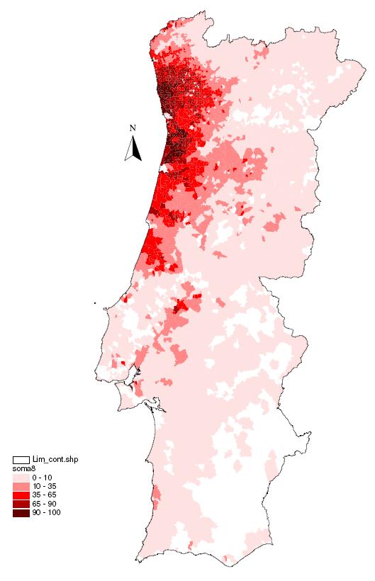 Representatividade (%) da cultura do milho (grão e silagem) na SAU Incidência regional do valor dos direitos Ajudas Directas (s/vacas elaitantes e ovinos) N DRAP