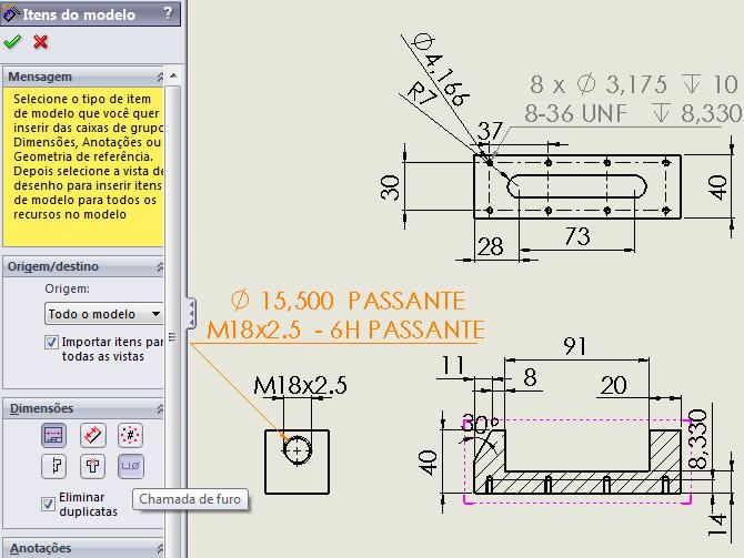 Habilite a opção Importar itens para todas as vistas, em opções de