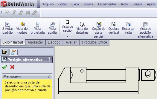 Selecione a vista de desenho e clique em OK.