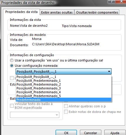 Verifique as informações de configuração.