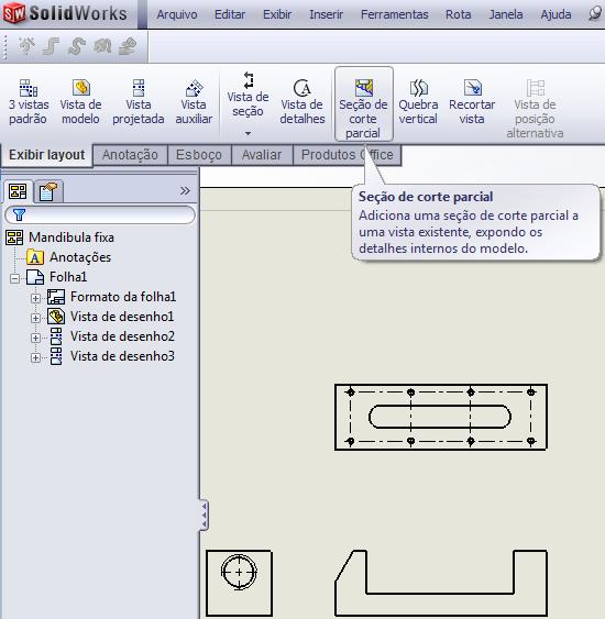 Referência de profundidade: Selecione uma geometria, como uma aresta ou um eixo, na mesma vista ou em