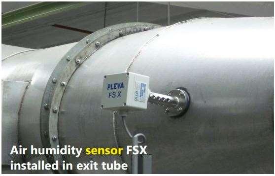 Medição da Humidade com Sensores FSX Redução do ar de exaustão, proporcionando, assim, uma poupança de energia (10 % 20 %) durante a produção e em modo de imobilização Alta