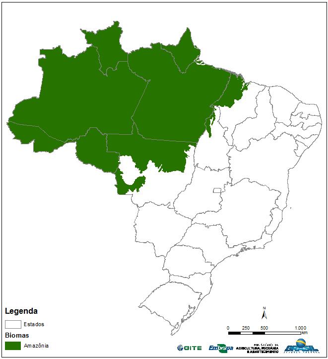 BIOMA AMAZÔNIA ÁREA (km²)