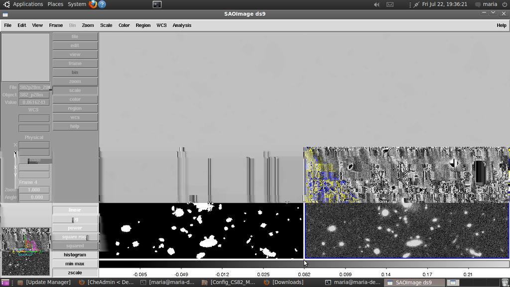 40 CAPÍTULO 3. GERAÇÃO DE CATÁLOGOS DE DETECÇÃO DE OBJETOS Para a primeira etapa utilizamos um recorte de 2000 2000 pixels da imagem S82p28m (ver figura 1.