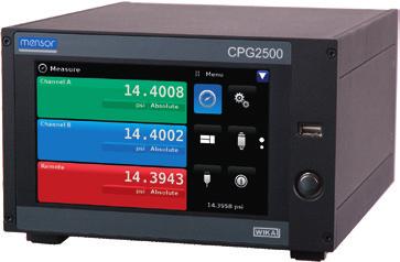 Os sensores de pressão remota são os modelos Mensor CPT6100 ou CPT6180 configurados para se comunicar via RS-232 com uma taxa de transmissão que pode ser escolhida a partir