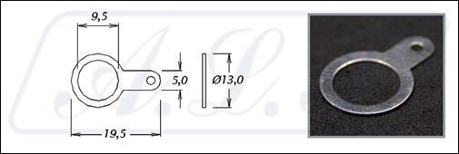 Terminal para PCI Terminal Olhal Terra para Solda em Fio furo