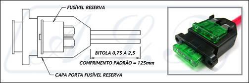 Fusível com capa reserva para Lamina Médio Conjunto Porta