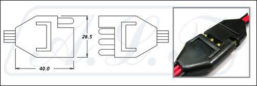 Conector Plugue Polarizado 4 vias Conjunto Plugue 4 vias Polarizado Código