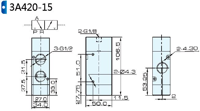 4A420-15 ENTR/SAIDA ESCAPE ÁREA EQUIVALENTE