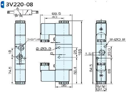 ÁREA EQUIVALENTE COEFICIENTE VAZÃO 0,78 0,89 0,78 0,89 AR FILTRADO (40 μm) PRESSÃO 0,15 ~ 0,8 Mpa