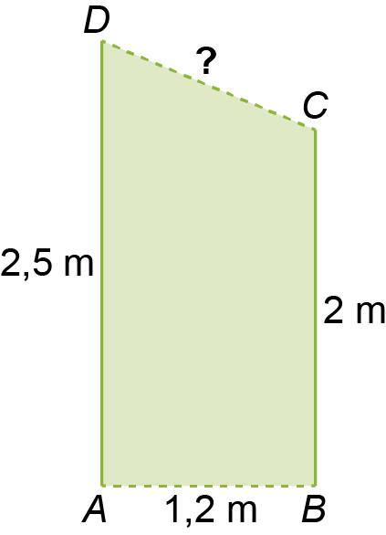 Na figura fez-se um desenho (o trapézio [ABCD]) que mostra a distância entre as árvores e as respetivas alturas. Figura 1 