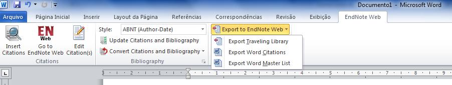 Export traveling library exporta as referências