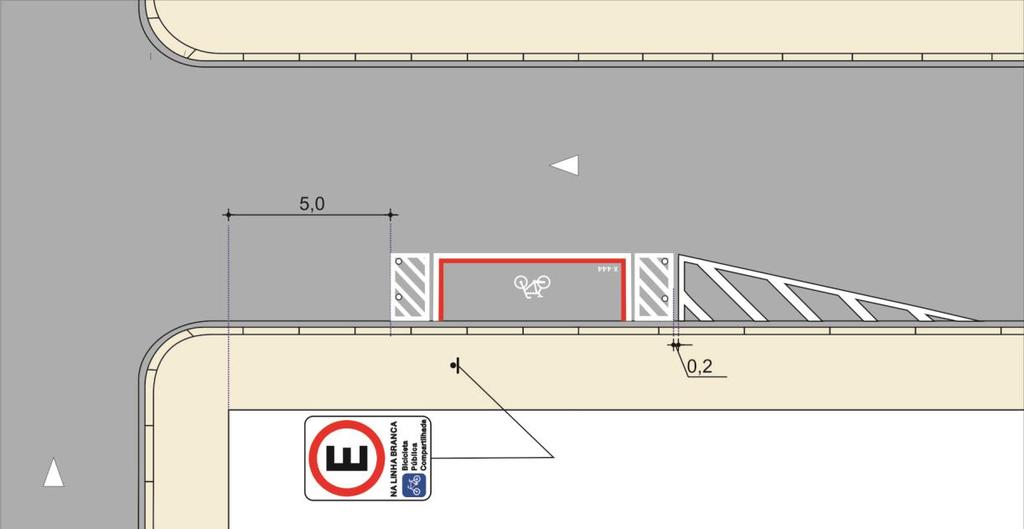 3 Em esquinas sem faixa de travessia de pedestres, esta sinalização deve